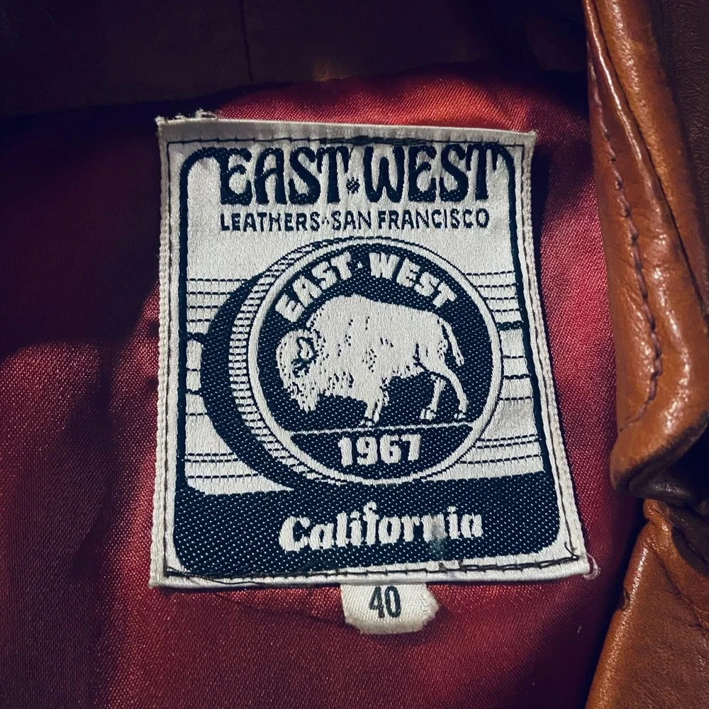 East West Leathers San Francisco Vintage STATEMENT PIECE Leather Jacket - Picture 4 of 14